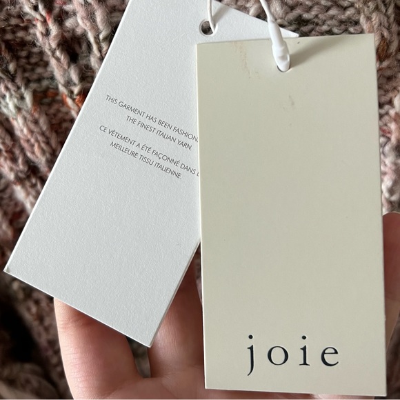 NWT Joie Chunky Knit Meghan Sweater Rose Fringe Crew Neck - Picture 5 of 16